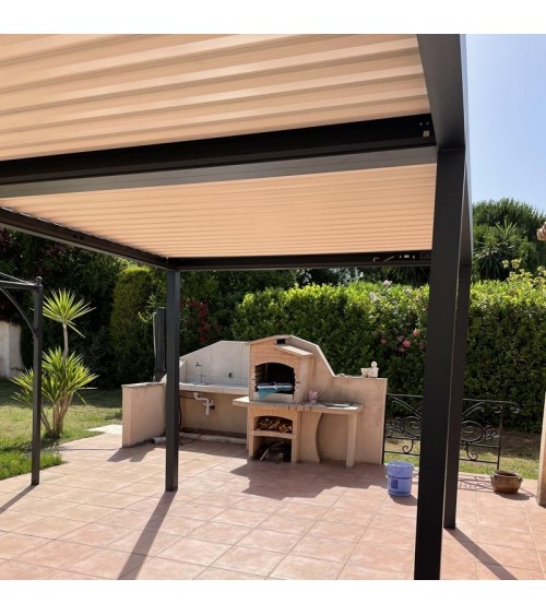 Pergola autoportée bioclimatique à lames orientables, modèle kALINE, 6x3m