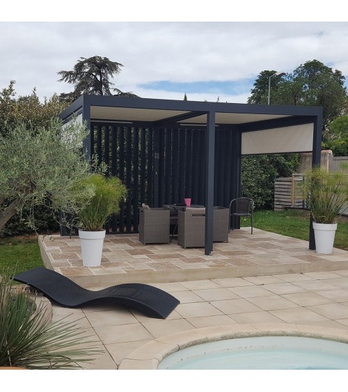 Auvent pour porte - AXIUM solutions aluminium - pour terrasse