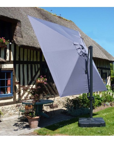 Parasol gris anthracite déporté