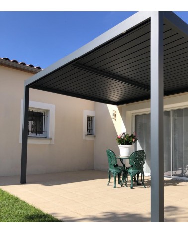 Pergola bioclimatique 4x3 adossée