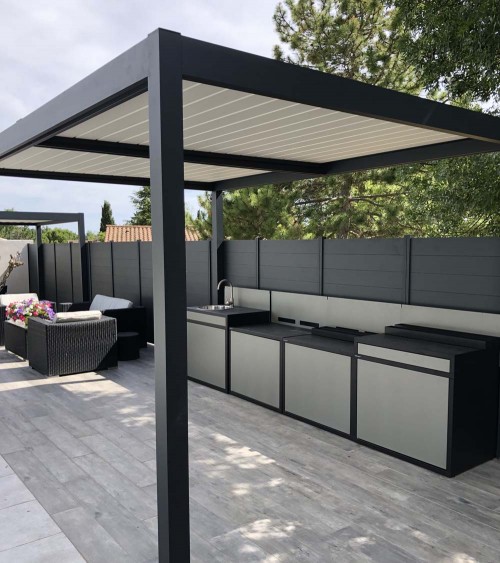 pergola bioclimatique Kalice 4x3 autoportée