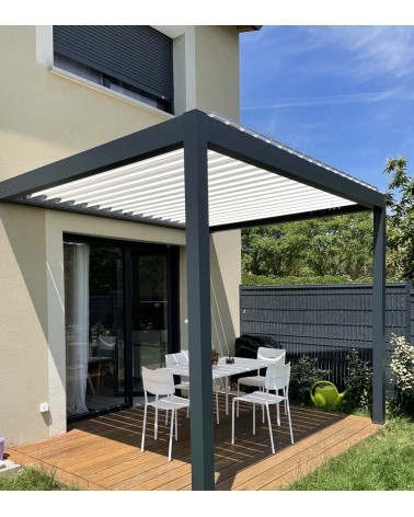 Pergola adossée à lames orientables, 3x3m