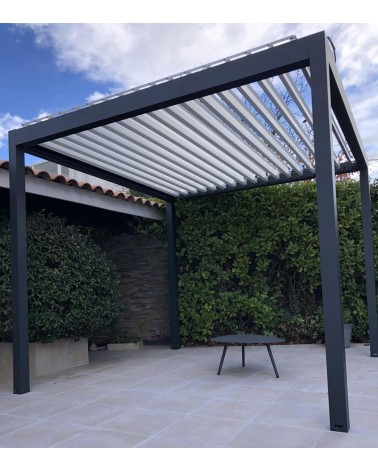 Pergola autoportée à lames orientables, modèle kALINE, 3x3m