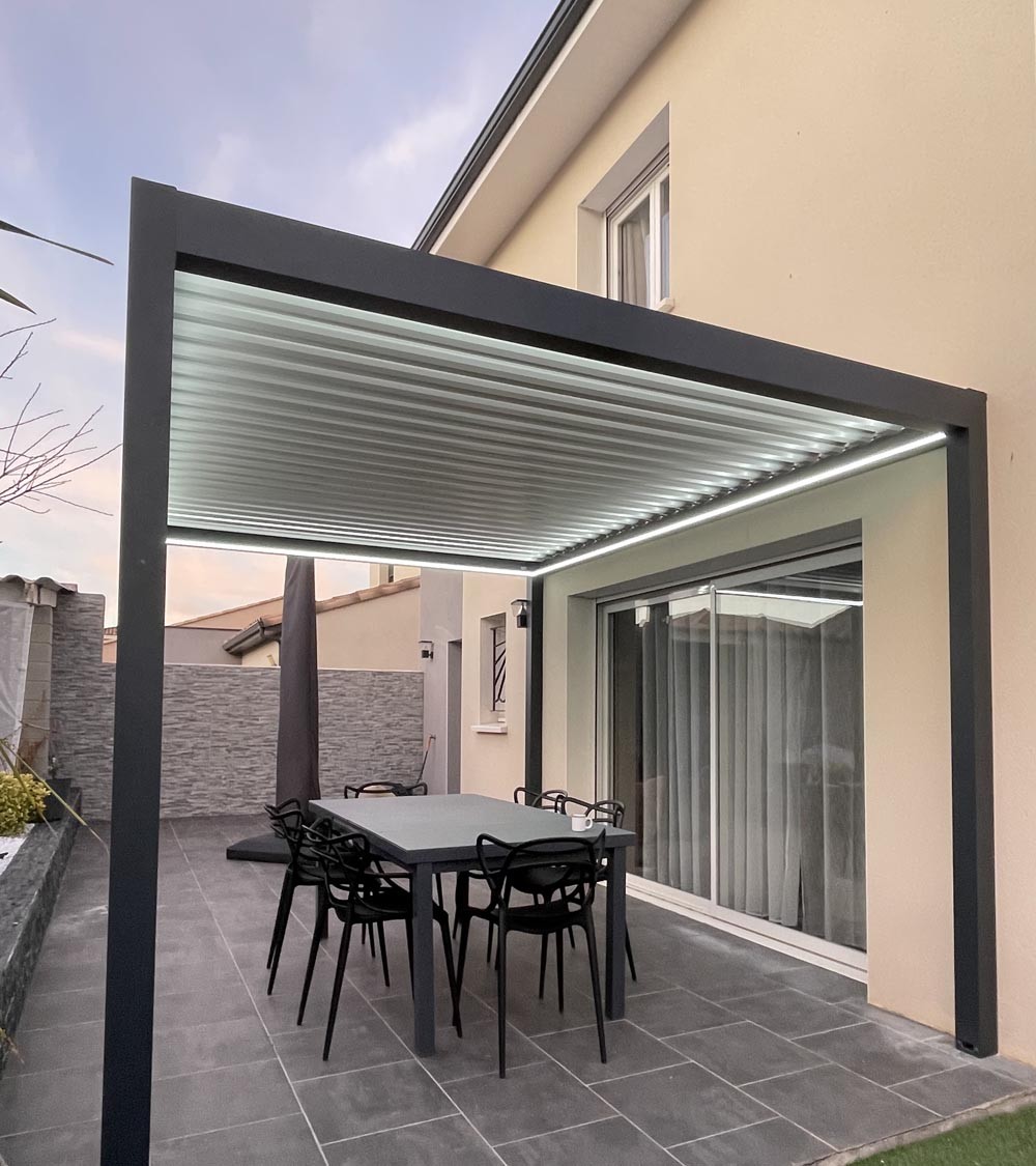 Pergola Kaline sur mesure autoportée ou adossée