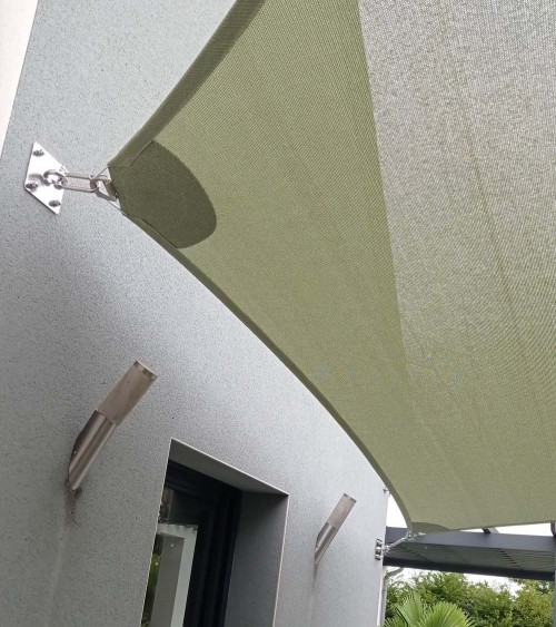 Voile d'ombrage sur mesure rectangulaire beige