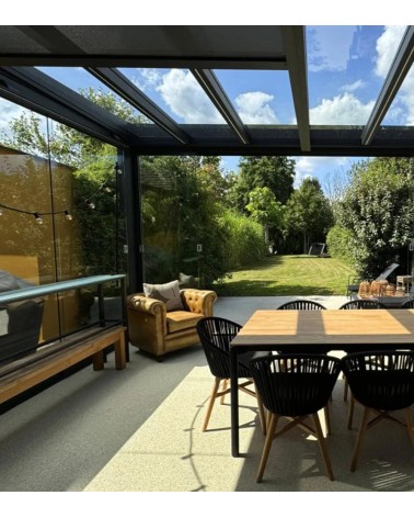Pergola toit vitré