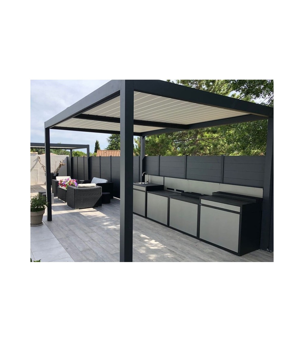 Pergola Aluminium Protection Solaire Avec Lames Orientables 4m X 3m