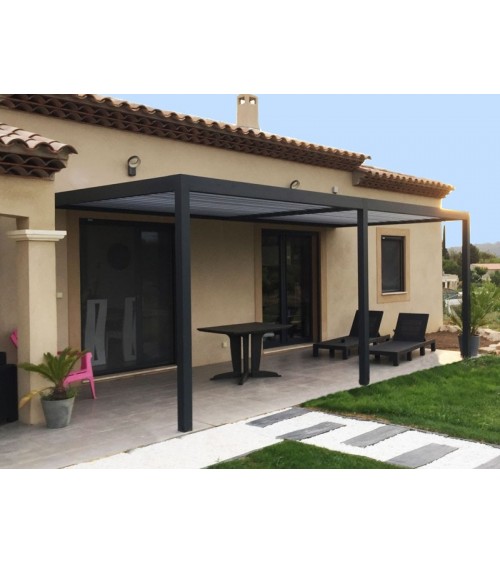 Pergola bioclimatique 4x3 adossée