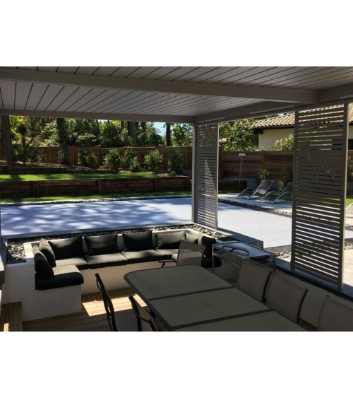 Pergola bioclimatique gris RAL7035 6x4m