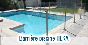 Barrière de piscine en verre trempé