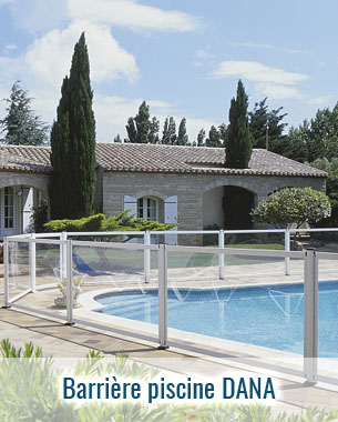 Barriere de piscine aluminium et verre DANA