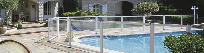 Barriere de piscine aluminium et verre DANA