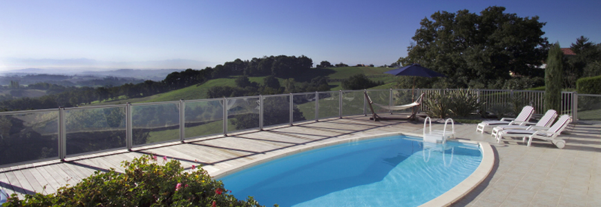 Barrière piscine verre