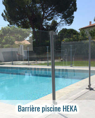 Barriere de piscine aluminium et verre trempé design