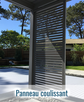 Panneaux coulissant aluminium pergola bioclimatique