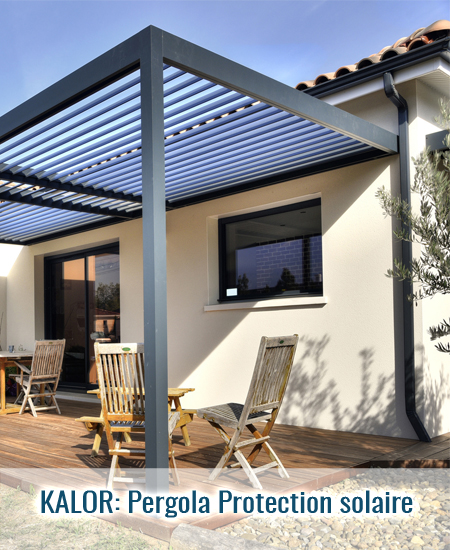 Pergola bioclimatique protection solaire seule