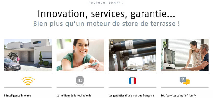 Store motorise exterieur Somfy