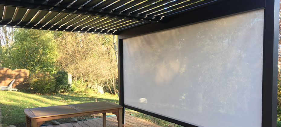 Store motorisé pour pergola bioclimatique