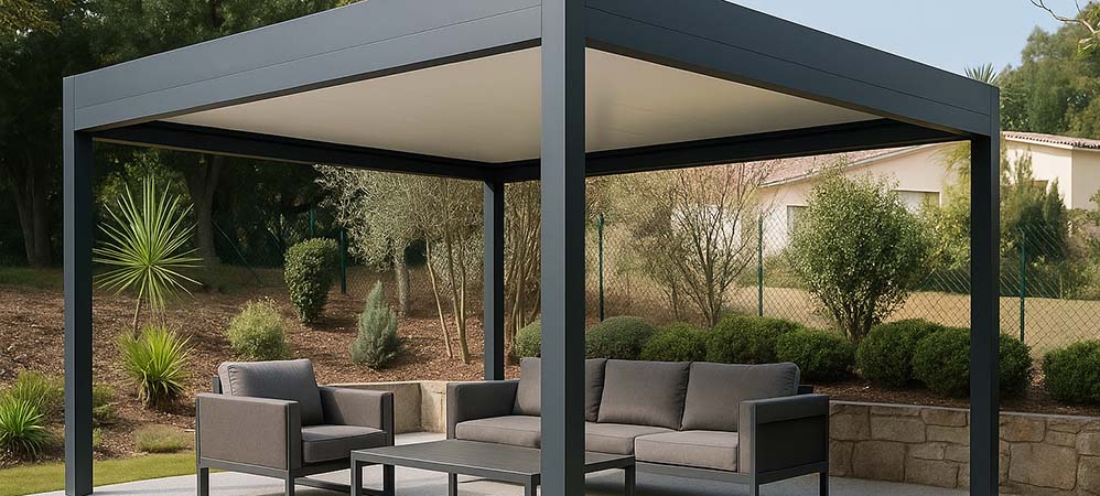 Pergola à toiture fixe en aluminium